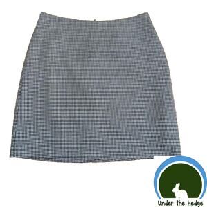 y2k Impulse Black Houndstooth Mini Skirt XS M1 Grunge Modern Prep Office Siren